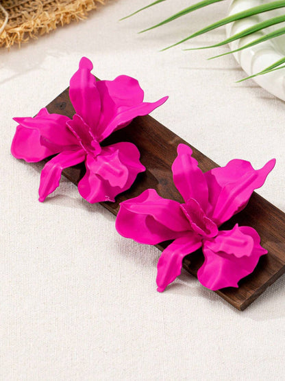 Flower Shape Color Earrings Accessories