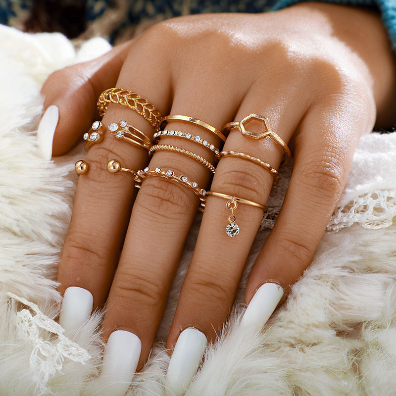 Adjustable Personality Ring With Irregular Geometric Opening