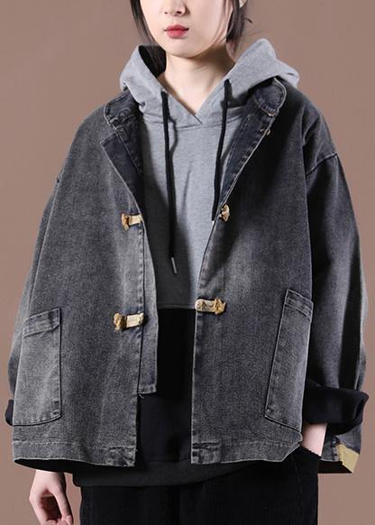 Fitted Gray Pockets Coats