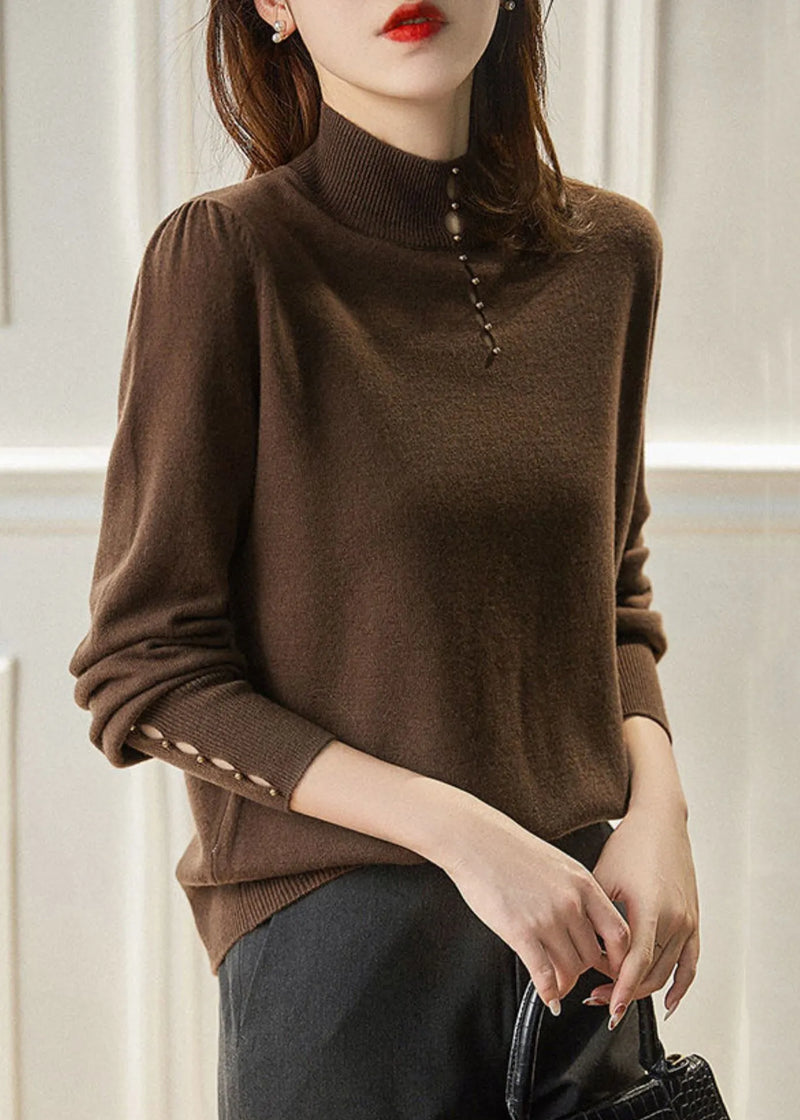 New Red Hollow Out Wool Knit Sweater Spring
