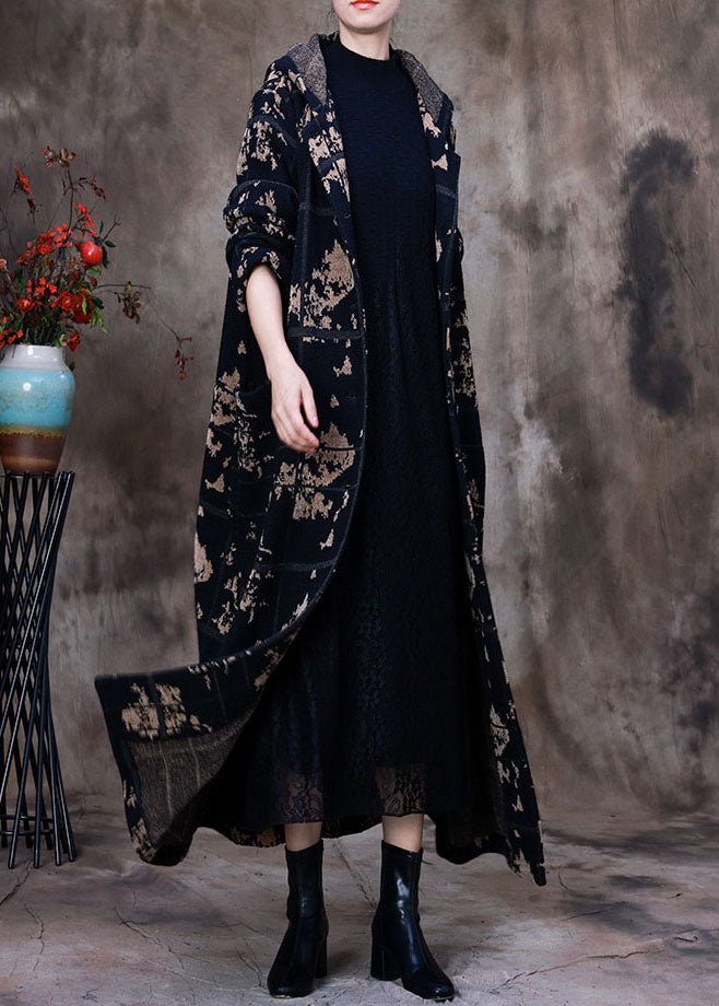 Modern Yellow Jacquard Button Hooded Velour Trench Coats Spring