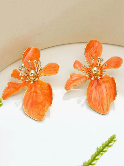 Irregularity Flower Shape Earrings Accessories