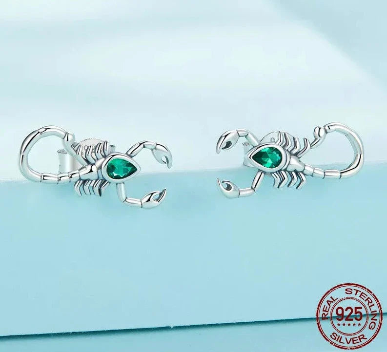 Sterling Silver Scorpion Earrings