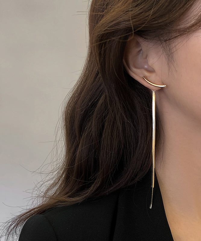 Art Gold Alloy Tassel Drop Earrings Ly1810