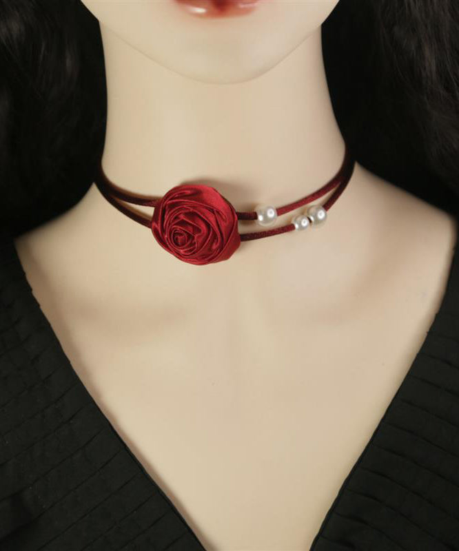 Mulberry Silk Alloy Pearl Princess Necklace