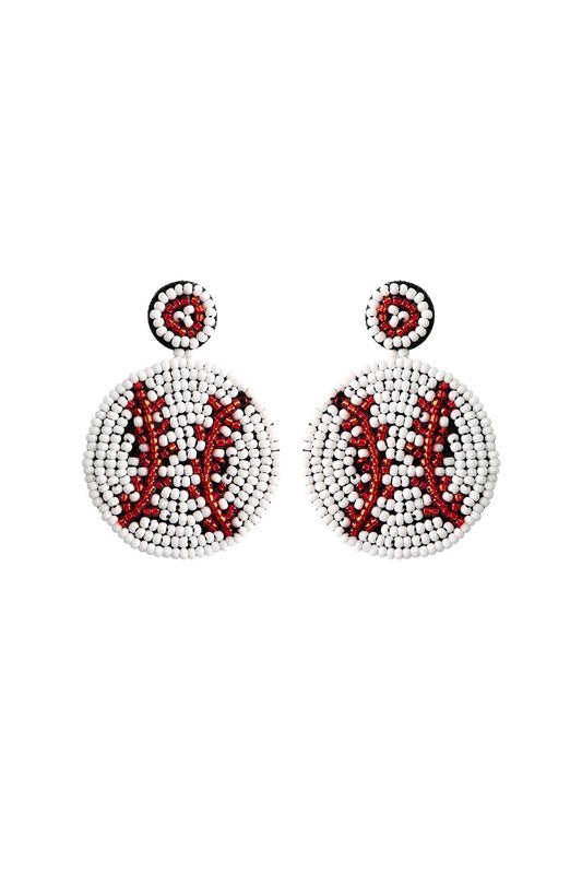 Bohemia Baseball Beaded Earrings