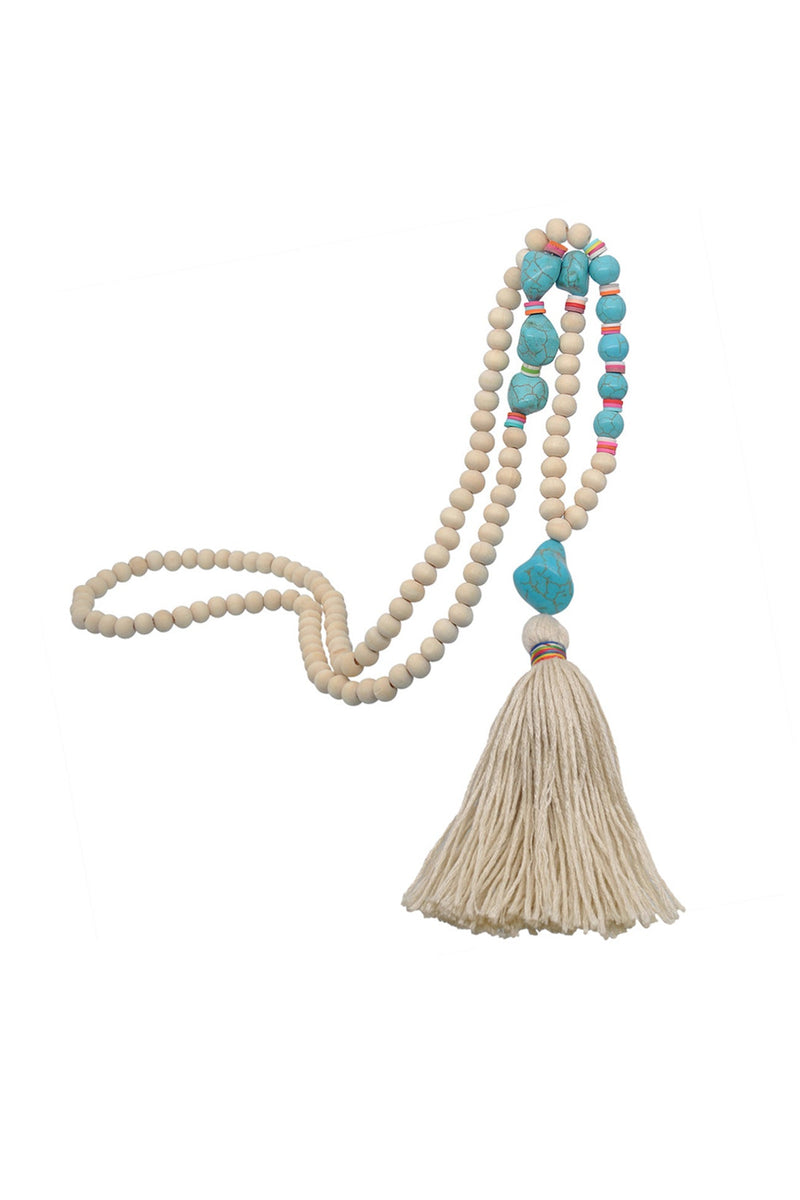 Beaded Tassel Necklace