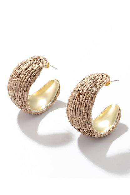 Raffia Handwoven Earrings