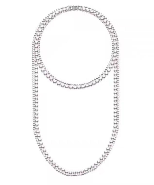 Brief White Handmade Pearl Beading Gratuated Bead Necklace Ii016