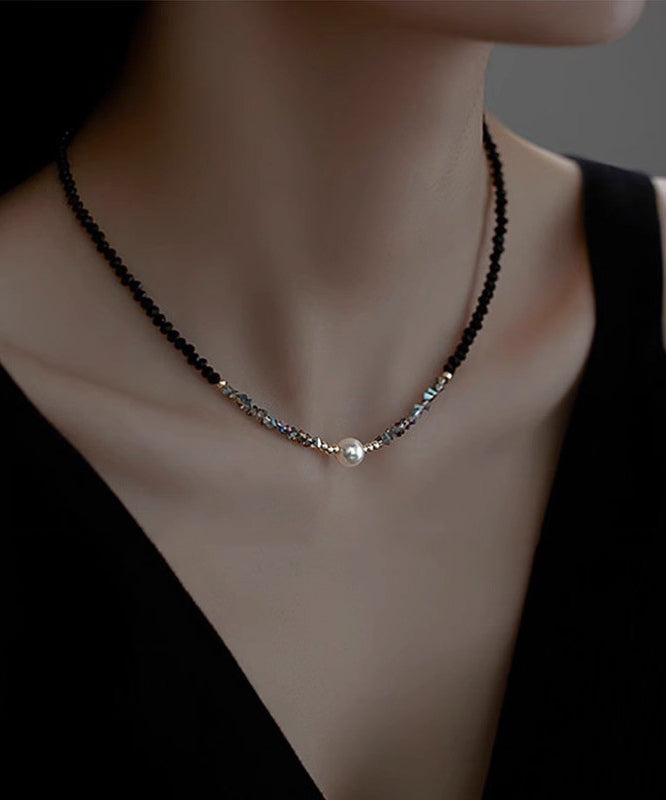 Black Pearl Crystal Necklace