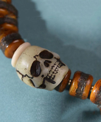 Brown Hand Knitting Skeleton Bracelet