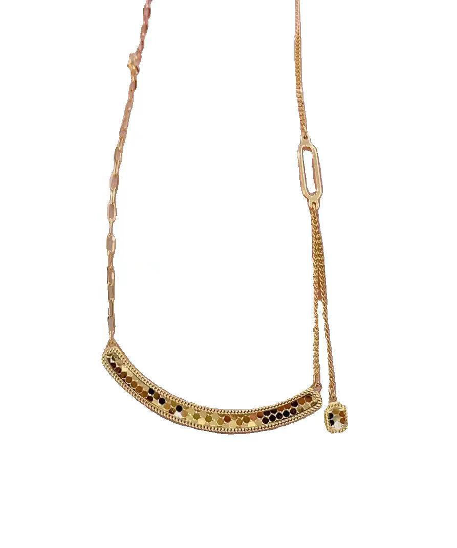 Gold Sterling Silver Overgild Fish Scale Smile Locket Necklace