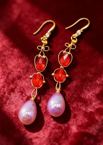 Lavender Tasseled Acrylic Drop Earrings