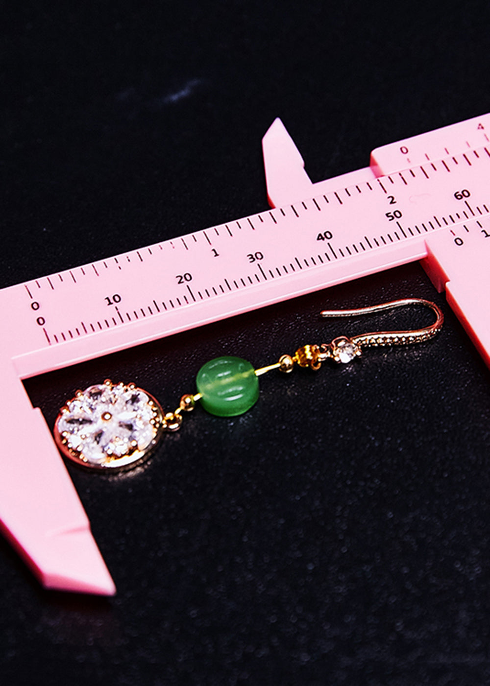 Diy Purple Zircon Classy Jade Drop Earrings