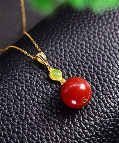 Diy Red Sterling Silver Jade Agate Drop Earrings