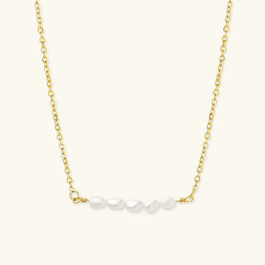 Fleur Freshwater Pearl Gold Necklace
