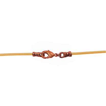 Antique Copper 1.8mm Fine Natural Light Tan Leather Cord Necklace