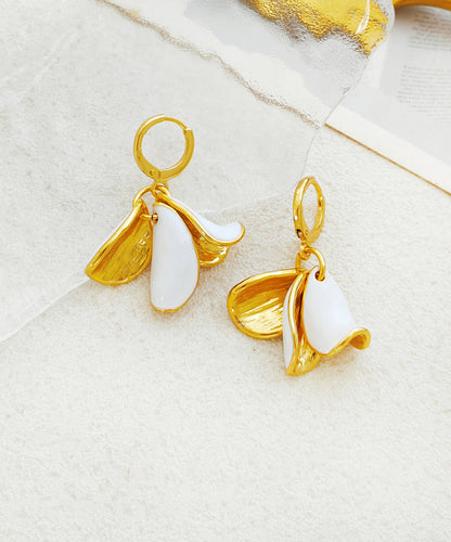Gold Plated Tassel Hoop Earrings