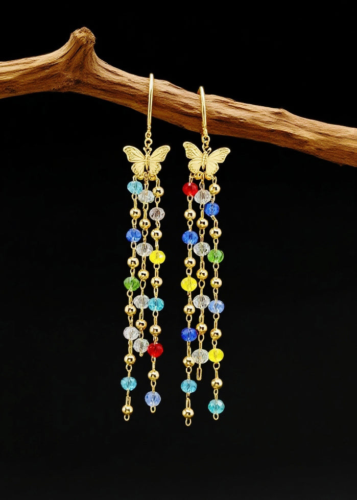 Tasseled Butterfly Acrylic Drop Earrings