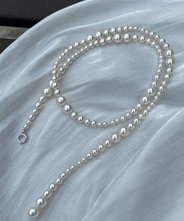 Fine White Copper Alloy Pearl Beading Necklace Ya004
