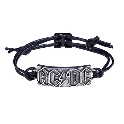 Ac/dc Lightning Logo Cord Bracelet by Alchemy Gothic