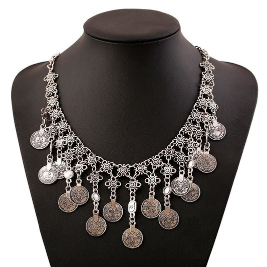 Coin Flower Necklace