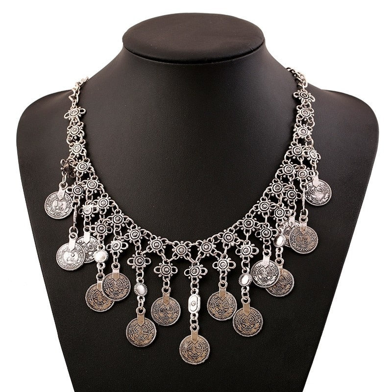Coin Flower Necklace