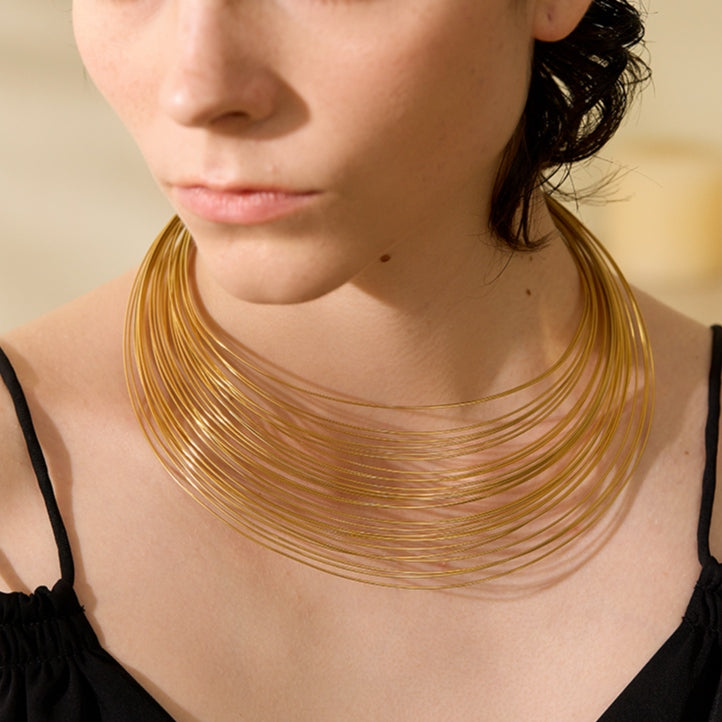 Multi Layered Goddess Necklace Collar