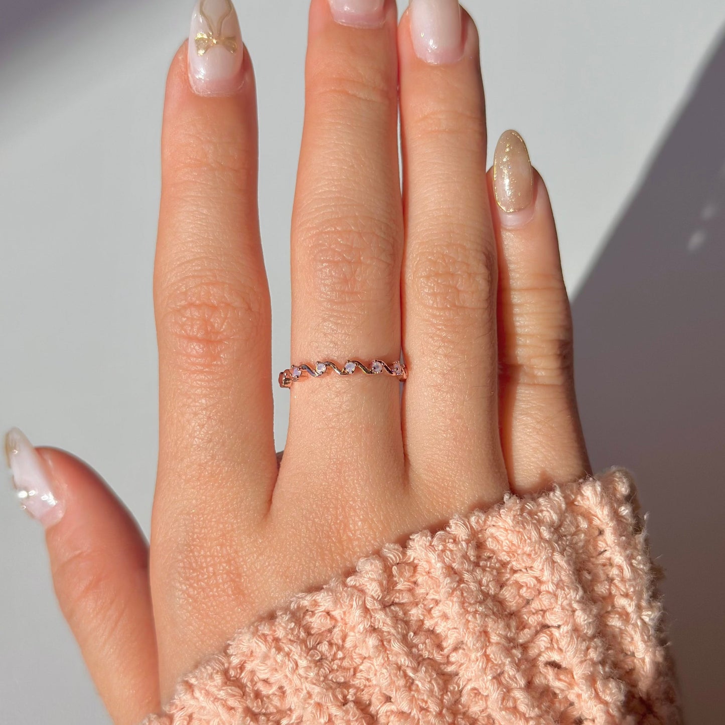 Pink Wave Ring