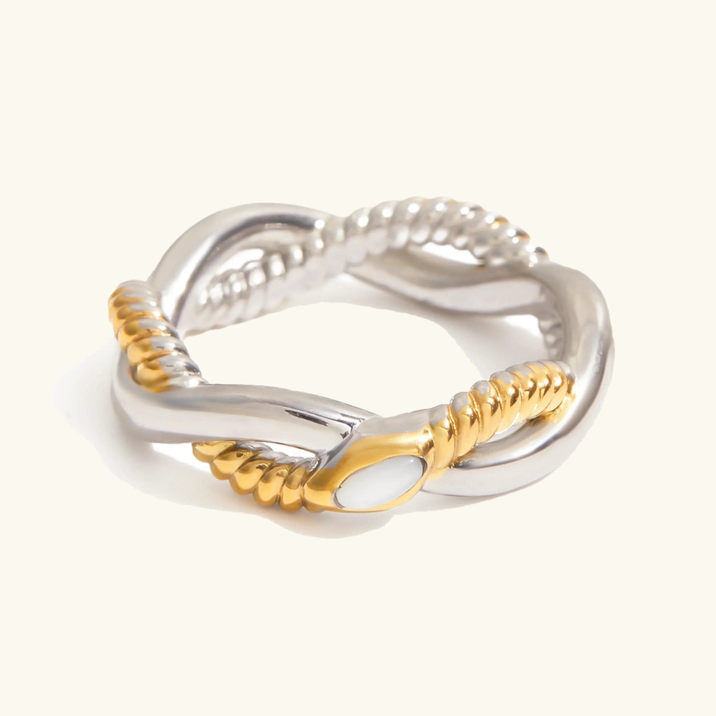 Nerisse Two-tone Twist Ring