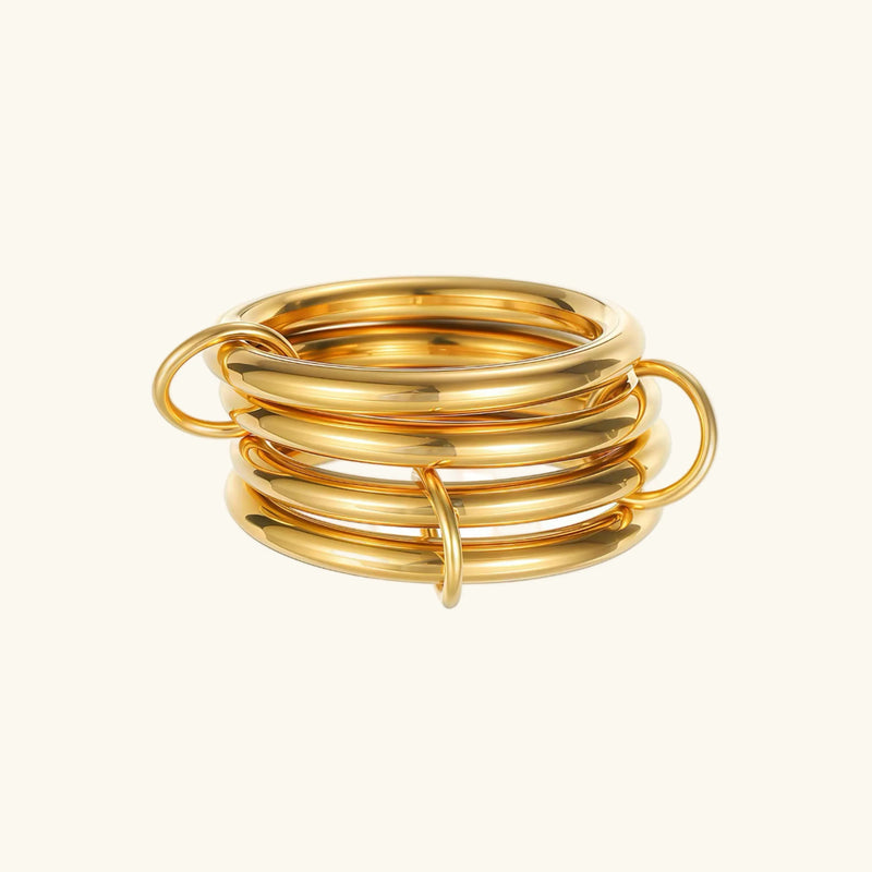 Alexandria Two-tone Stacked Ring