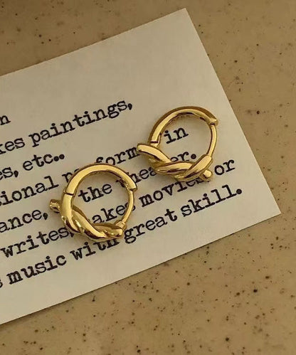 New Personalized Simple Knot Circle Earrings
