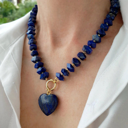 Parisa Lapis Lazuli Heart Necklace