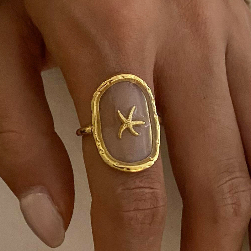 Spring Adjustable Gold Rings Set