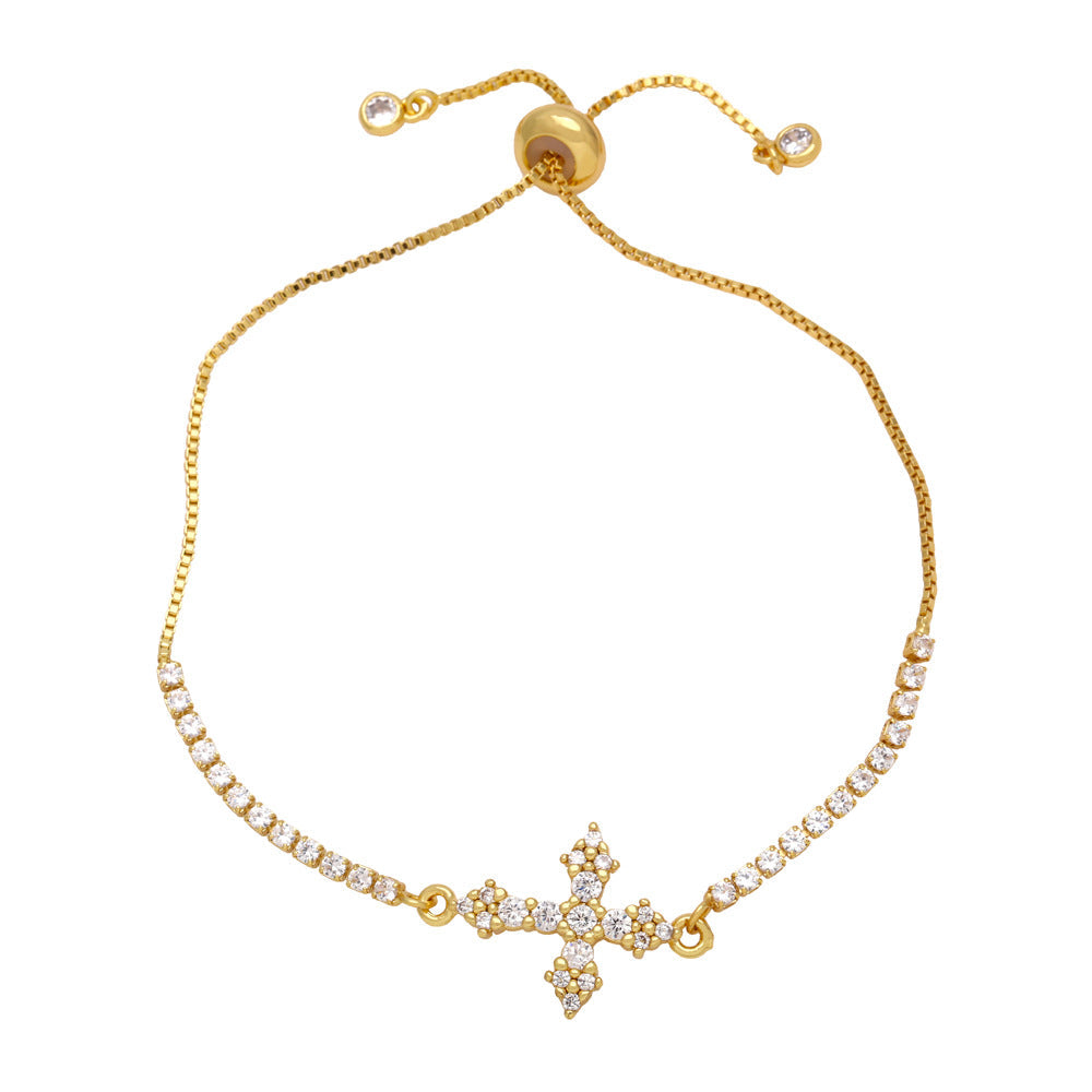 Eleonor Zircon Cross Bracelet
