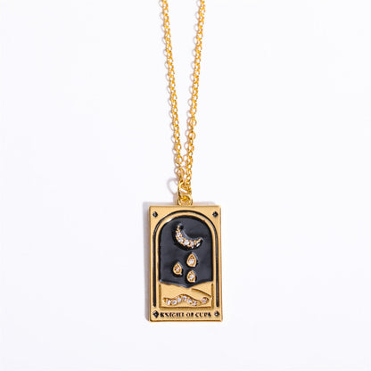 Athena Gilded Tarot Charm Necklace