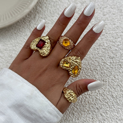 Aishani Molten Heart Crystal Ring