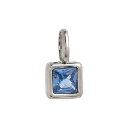 Lotus Birthstone Cube Necklace