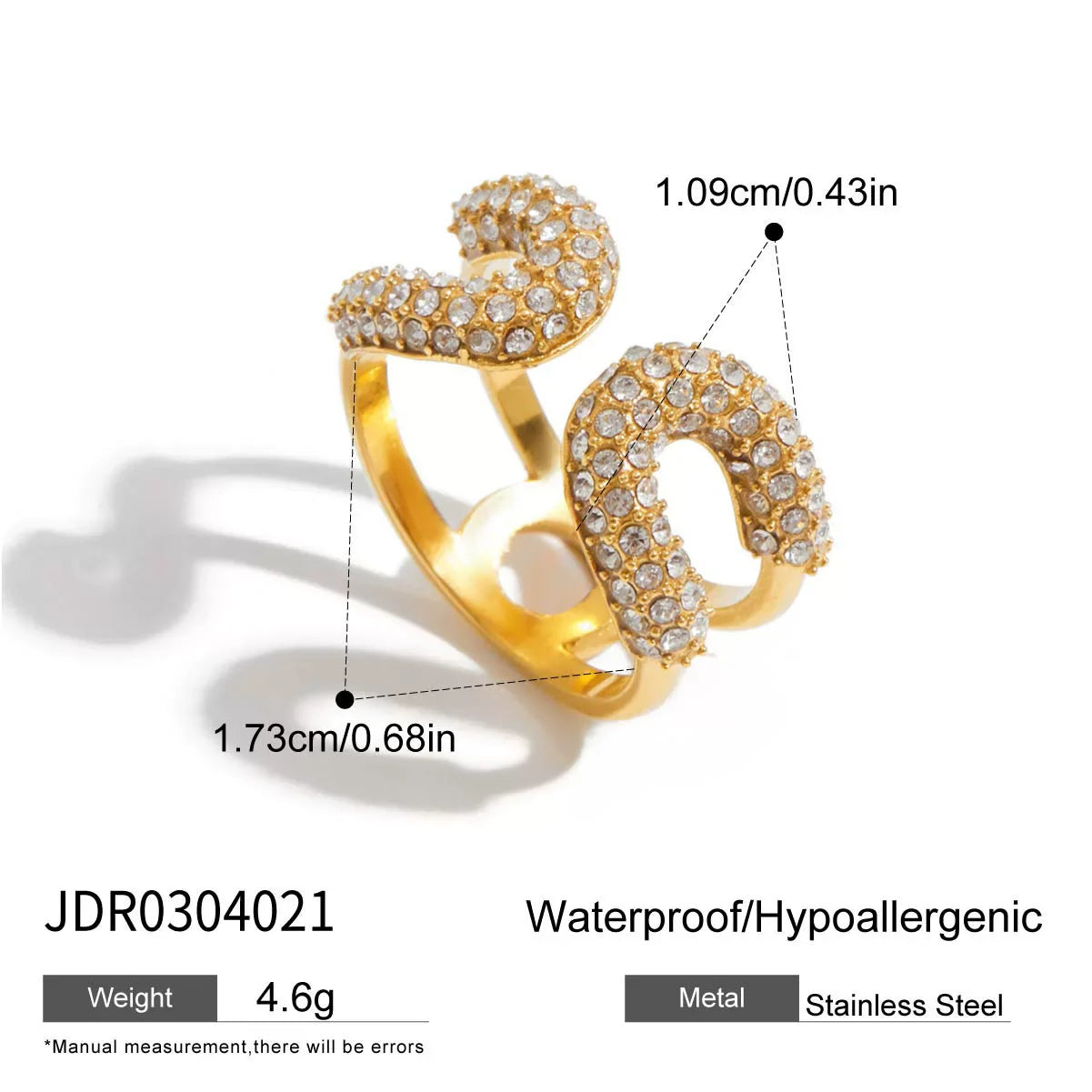 Paperclip Link Gold Ring