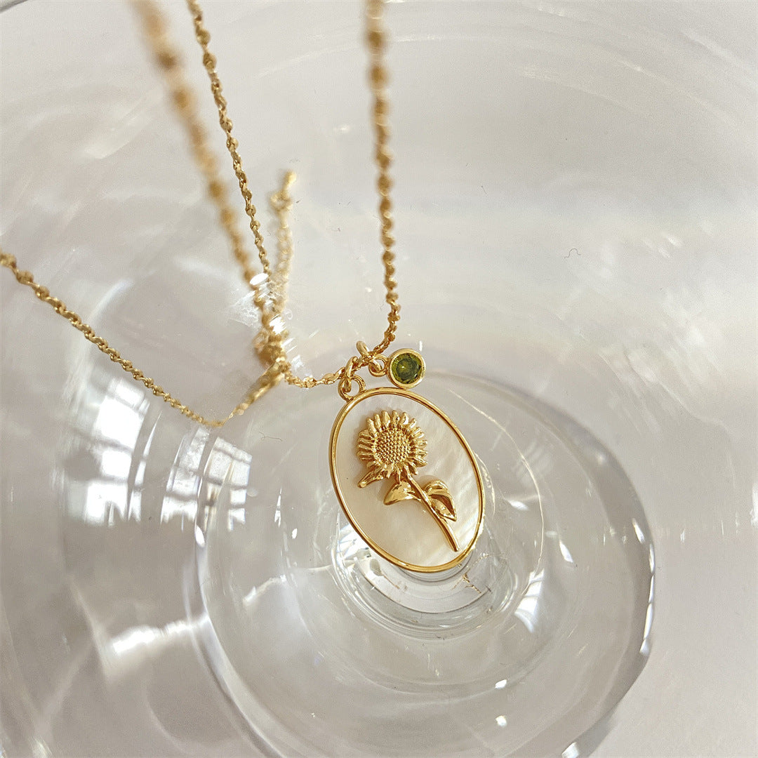 Anslee Mother-of-pearl Birth Flower Necklace
