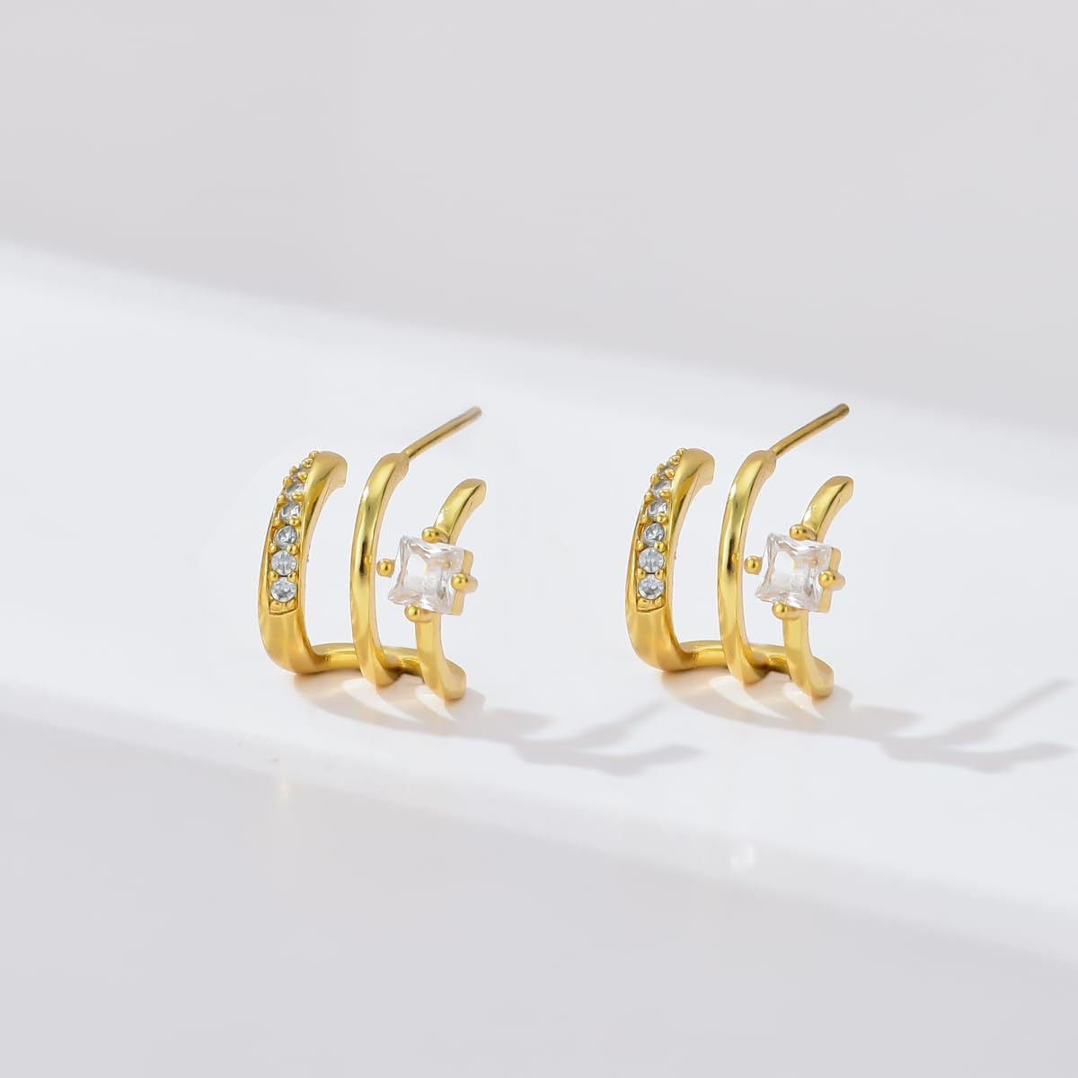 Aubrielle Three Piece Minimal Earrings
