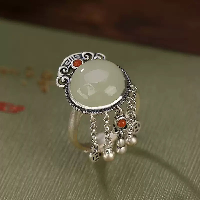 Hetian Jade Statement Ring