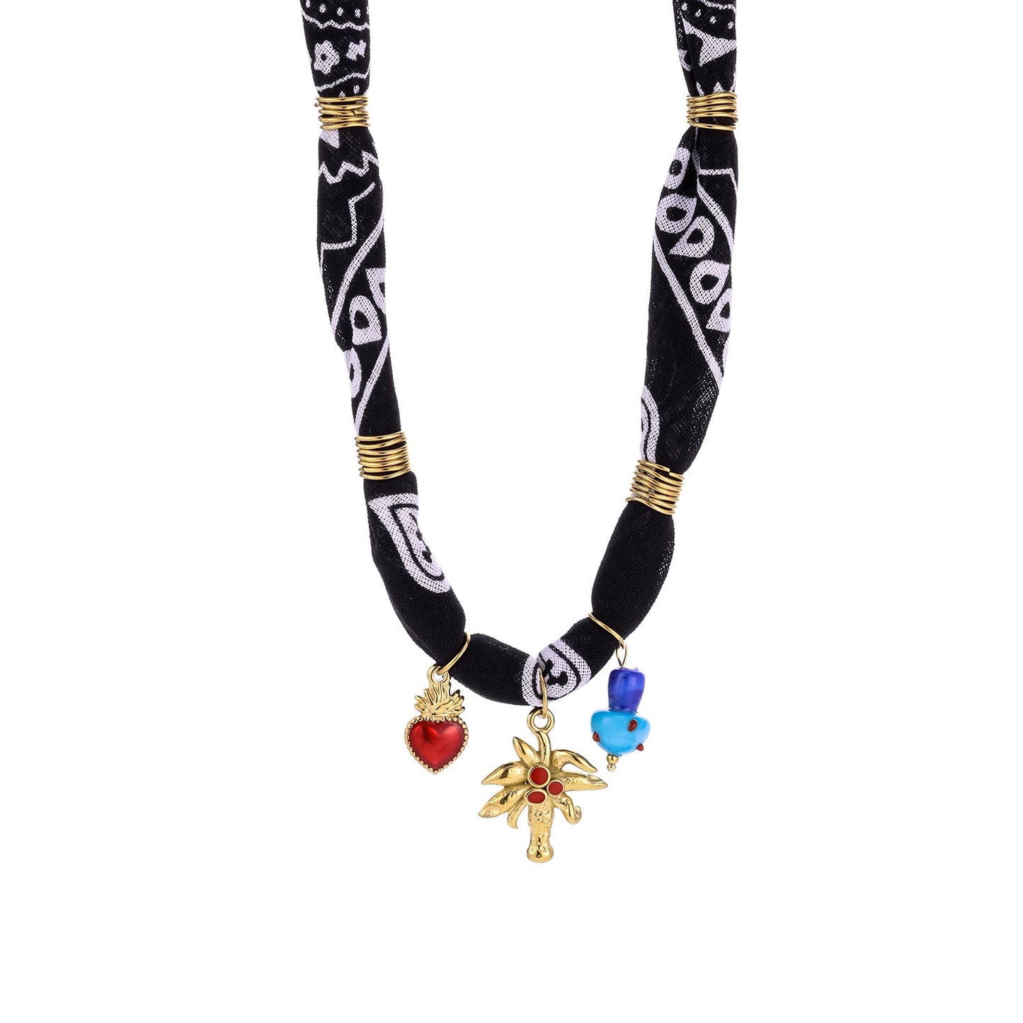 Mercedes Silk Heart Choker