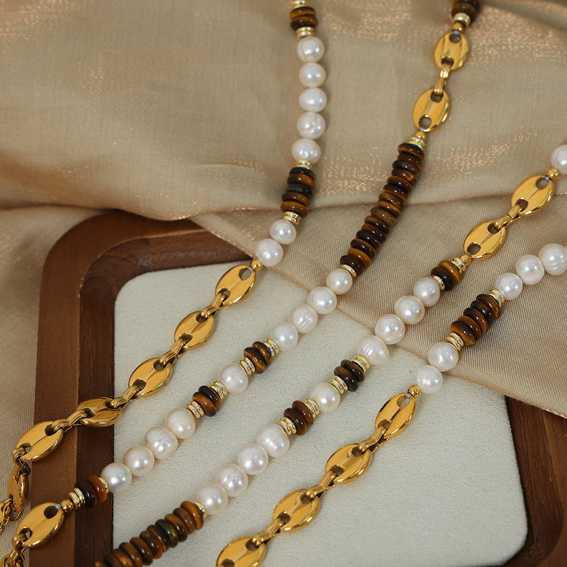 Antonia Tiger Eye Beaded Necklace