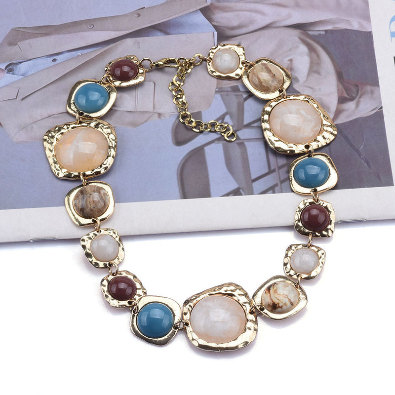 Reina Multicolor Gemstone Necklace