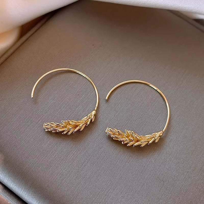 Jordy Delicate Wheat Hoop Earrings