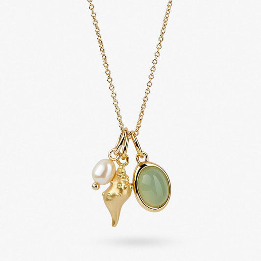 Arlynn Gold Plated Shell Necklace