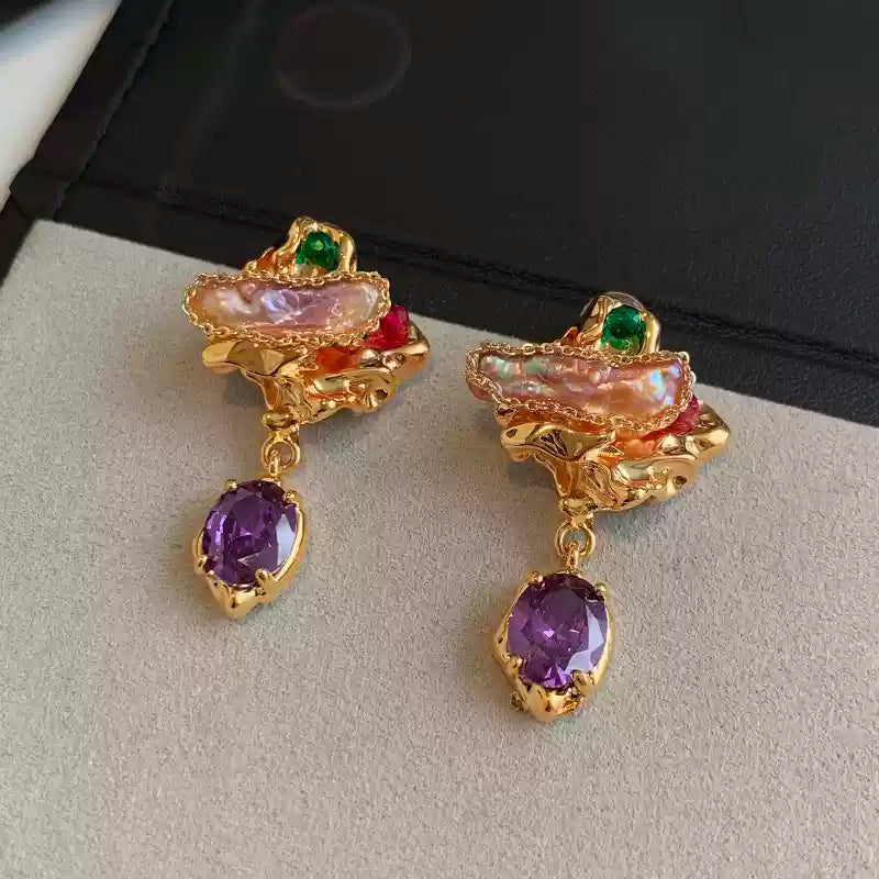 Carys Baroque Pearl Drop Earrings