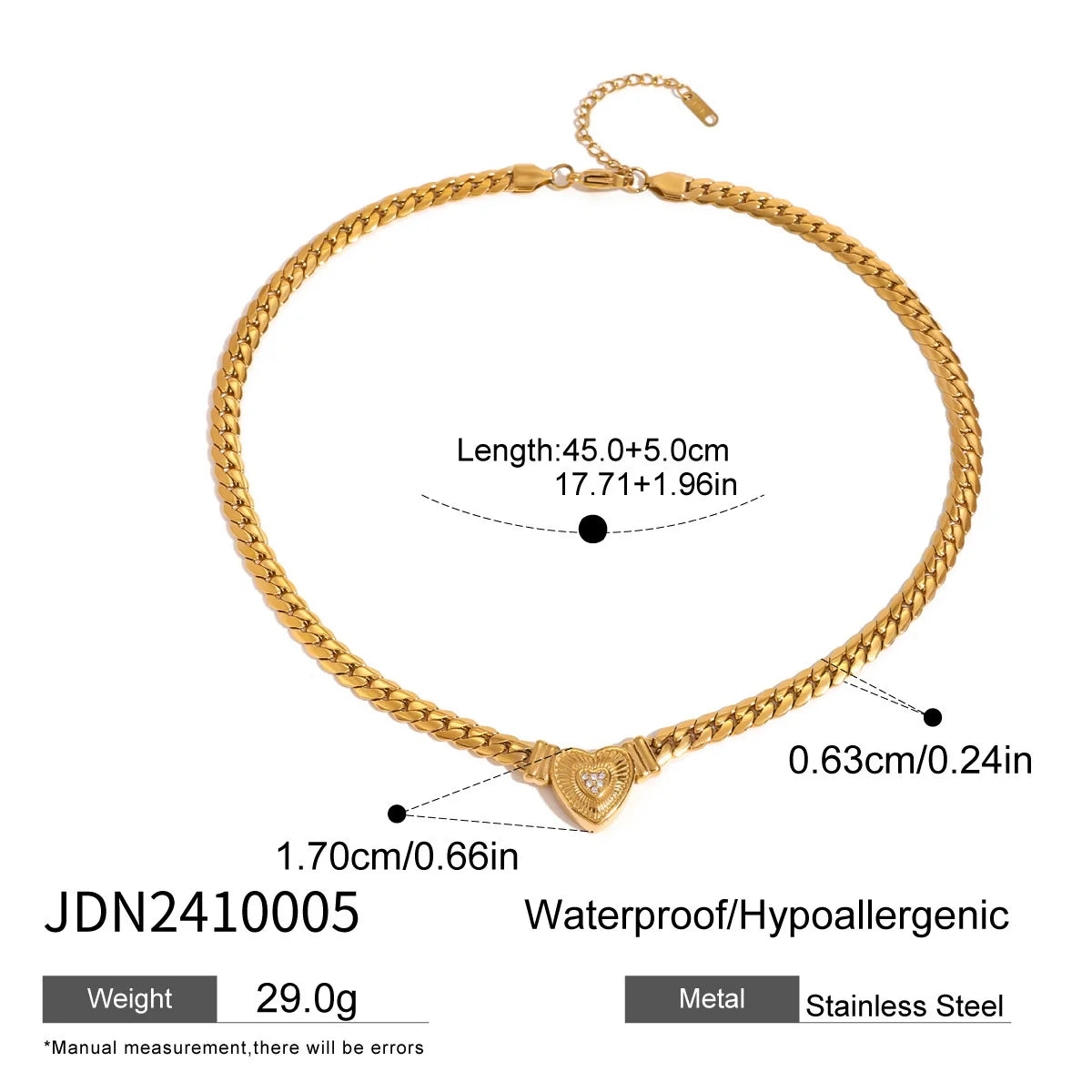 Ryen Titanium Heart Necklace