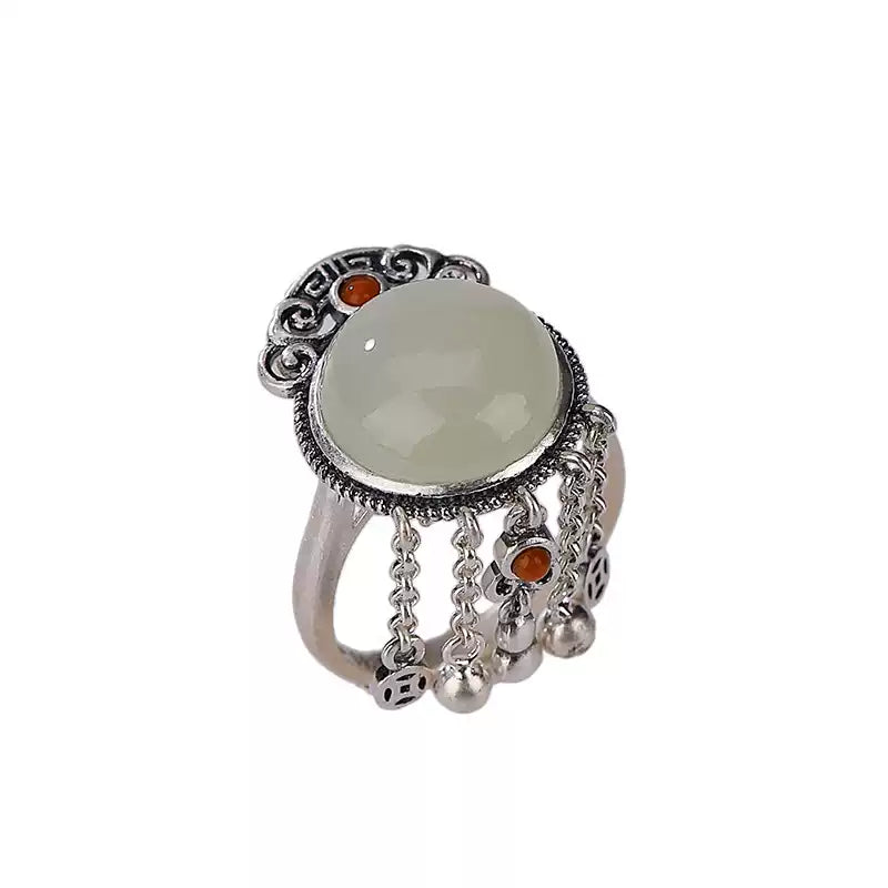 Hetian Jade Statement Ring